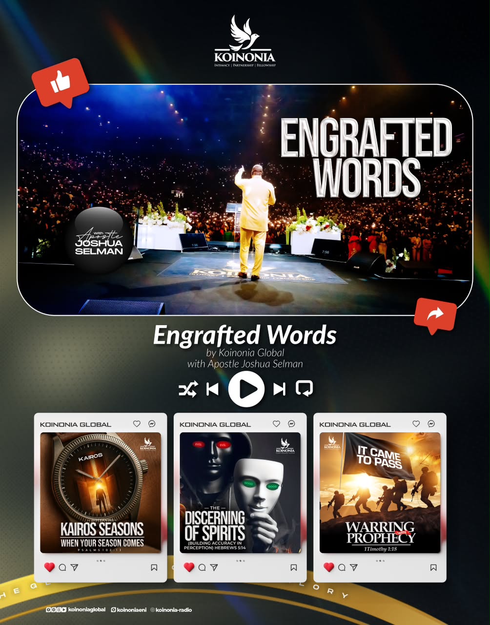 Koinonia: Engrafted Words (Jul 26 - Aug 1, 2026) | Mp3 and Notes