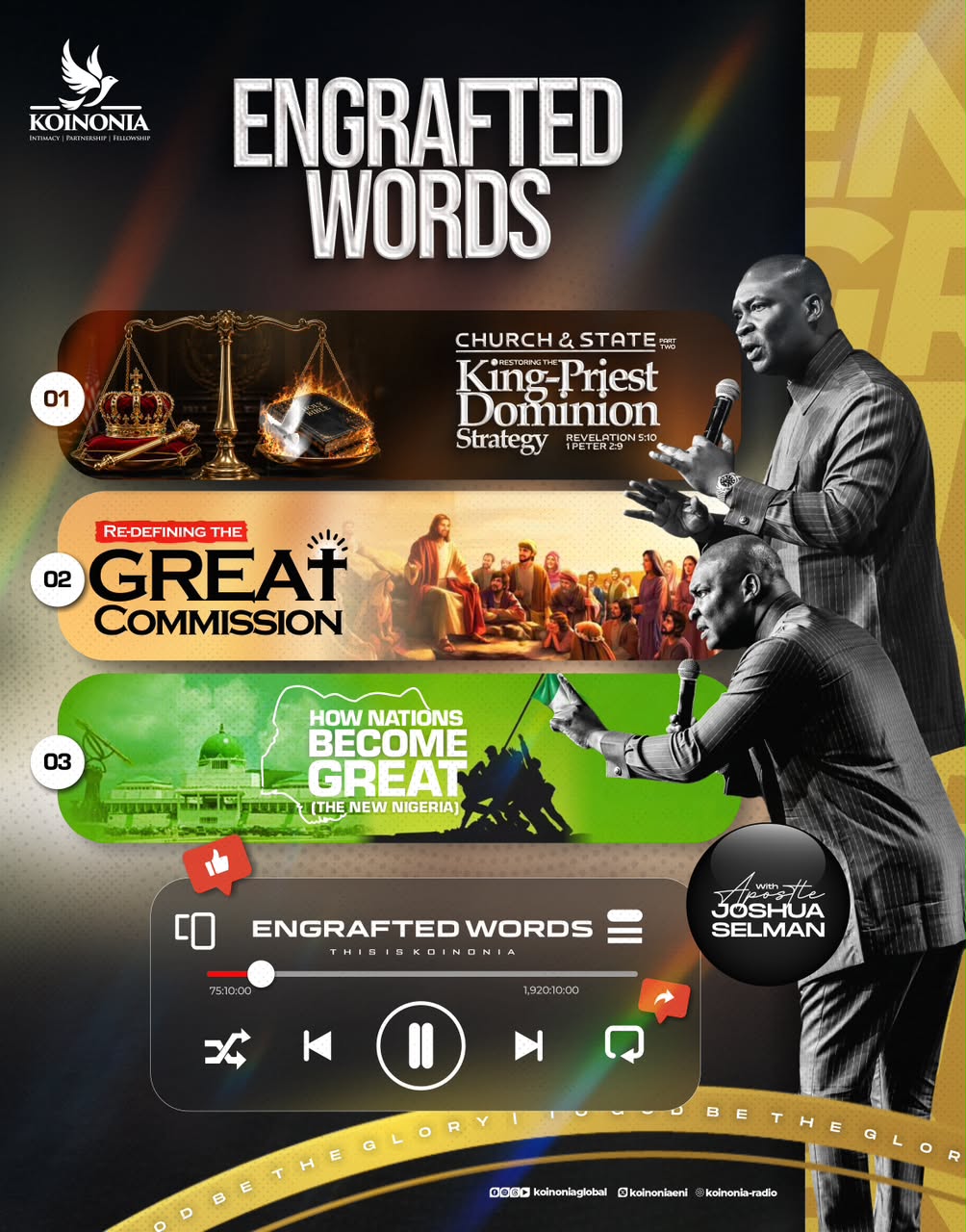 Koinonia: Engrafted Words (Jun 7 - Jun 13, 2026) | Mp3 and Notes