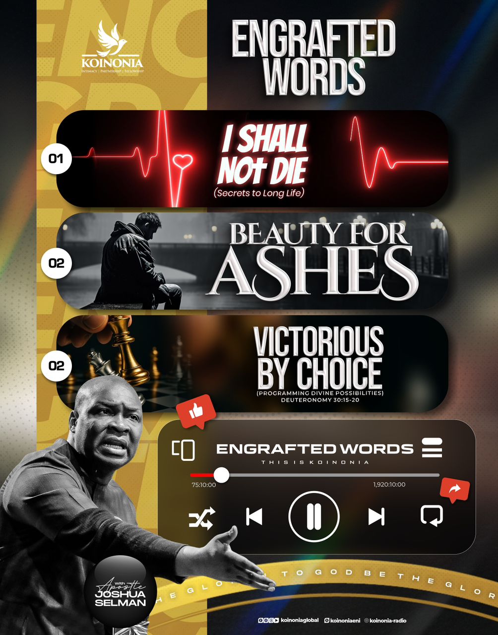 Koinonia: Engrafted Words (May 10 - May 16, 2026) | Mp3 and Notes