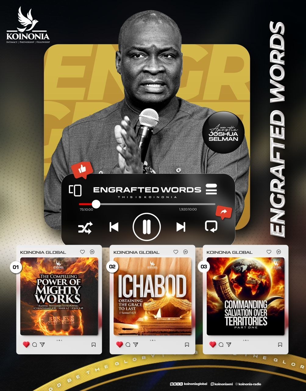 Koinonia: Engrafted Words (Apr 12 - Apr 18, 2026) | Mp3 and Notes