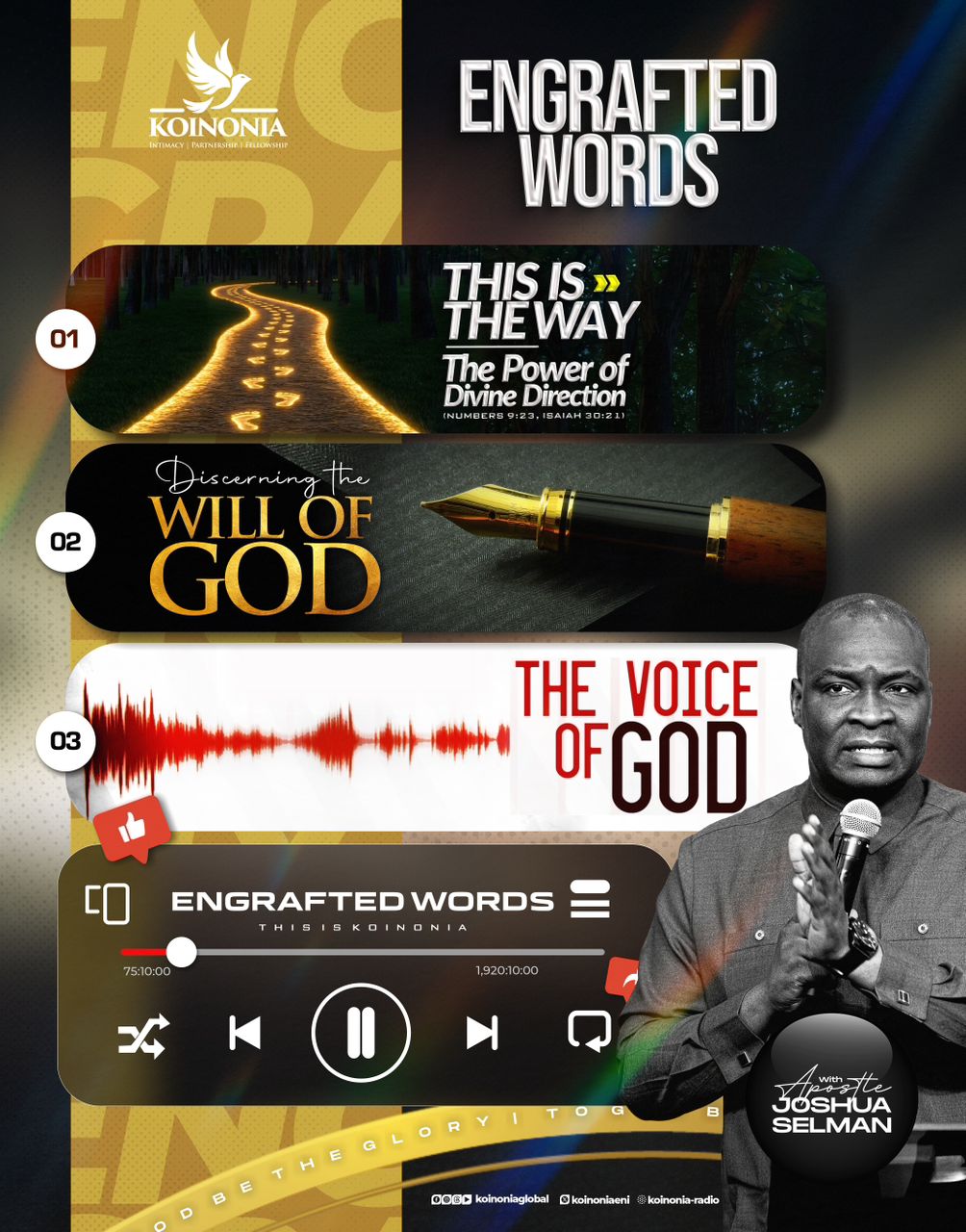 Koinonia: Engrafted Words (Jun 14 - Jun 20, 2026) | Mp3 and Notes