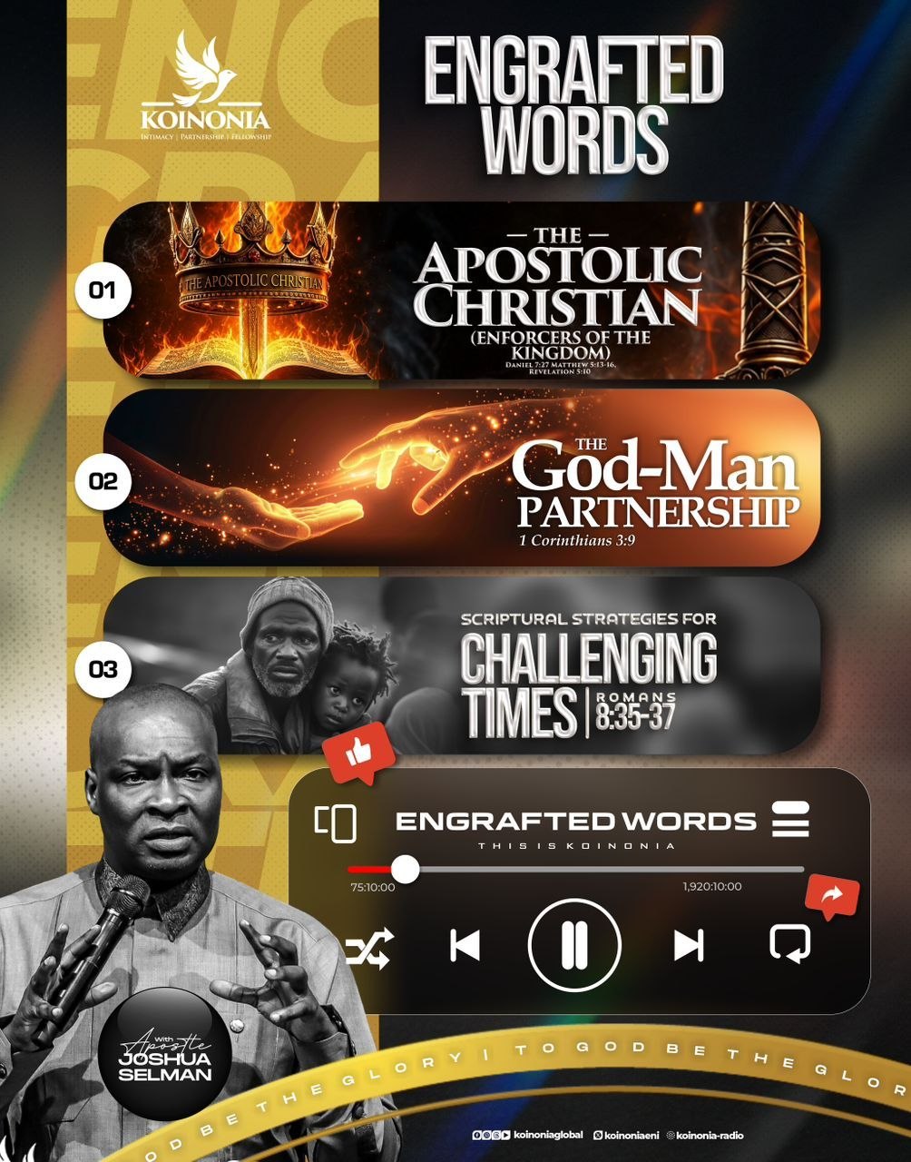 Koinonia: Engrafted Words (May 24 - May 30, 2026) | Mp3 and Notes