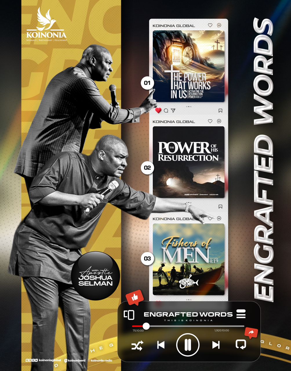 Koinonia: Engrafted Words (Apr 5 - Apr 11, 2026) | Mp3 and Notes