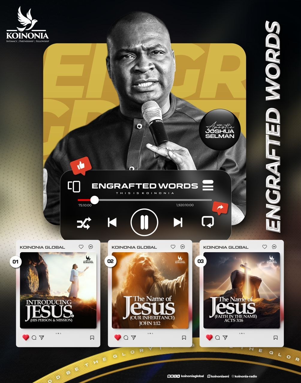 Koinonia: Engrafted Words (March 29 - Apr 4, 2026) | Mp3 and Notes