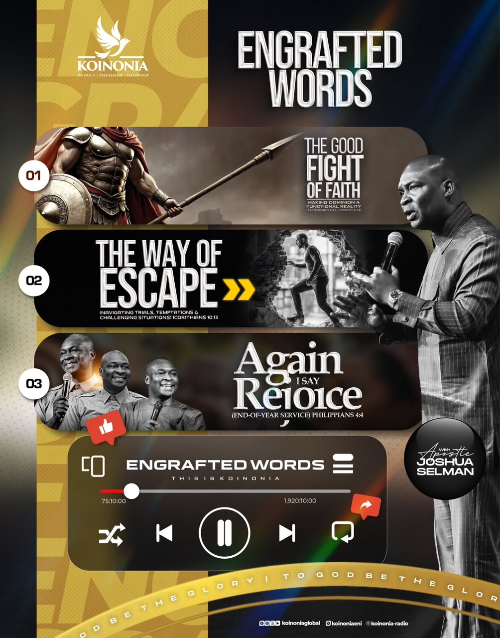 Koinonia: Engrafted Words (May 31 - Jun 6, 2026) | Mp3 and Notes