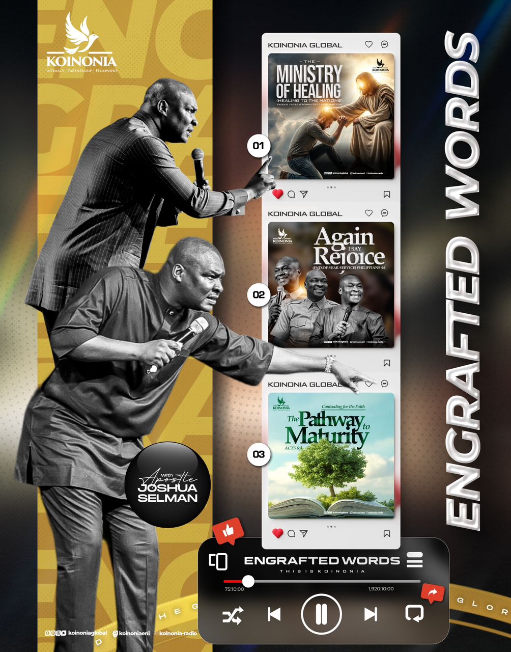 Koinonia: Engrafted Words (March 8-14, 2026) | Mp3 and Notes