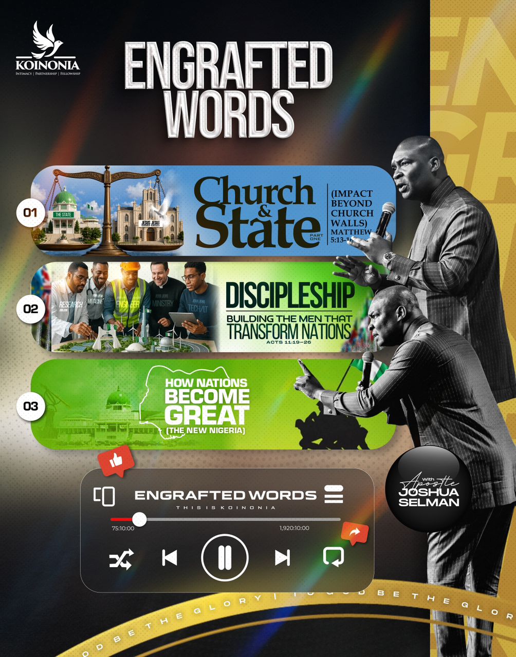 Koinonia: Engrafted Words (May 3 - May 9, 2026) | Mp3 and Notes